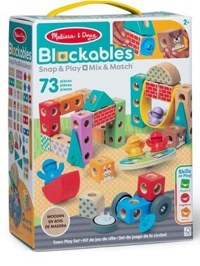 Melissa & Doug Blockables Snap & Play Town Play Set - Multicolor